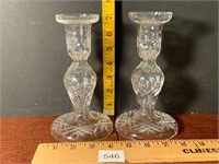 Pair Waterford Candlestick Candle Holders