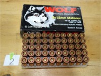 9mm Makarov 109gr Wolf Rnds 50ct