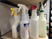 SPRAY BOTTLES AND SOME CLEANERS