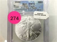 2006 "FIRST DAY ISSUE"AMERICAN SILVER EAGLE