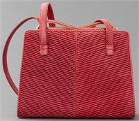 Judith Leiber Red Lizard Handbag