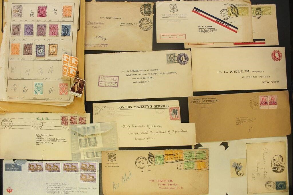 Worldwide & US Stamps Covers, mostly to US Dept of