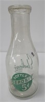 Ebeling's Dairy glass milk bottle deposit 5