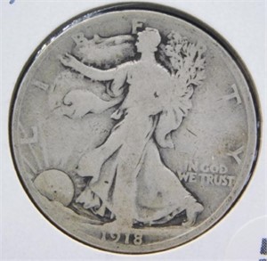 1918-D Standing Liberty Half Dollar.