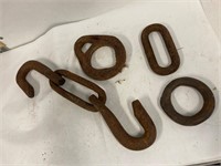 Heavy cast iron hooks and rings