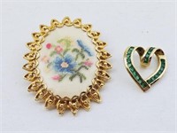 10KP Gold Heart Pendant Necklace