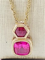 .925 Pink Tourmaline Necklace