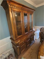 Two piece dining room hutch. 60" x 20" x 81"