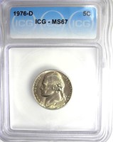 1976-D Nickel ICG MS67 LIST $140