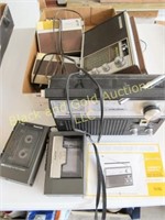 Box lot: portable radios and intercom speakers