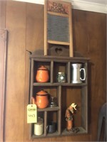 Display Cabinet & Washbord - Includes Shelf Items