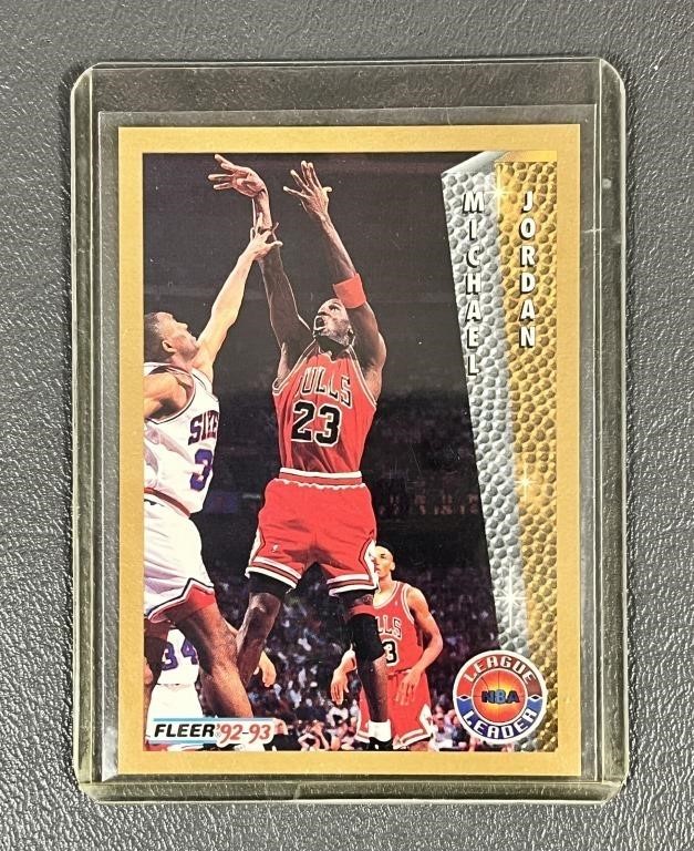 1992/93 Fleer League Leader Michael Jordan Card