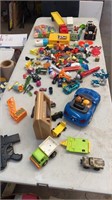Table Full of Vintage Toys