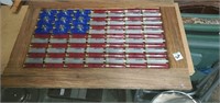 Shotgun shells American flag framed wall art.