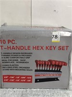 10pc T-Handle Hex Key Set