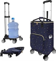 ULN - Honshine Shopping Cart with 5 Swivel Wheels,