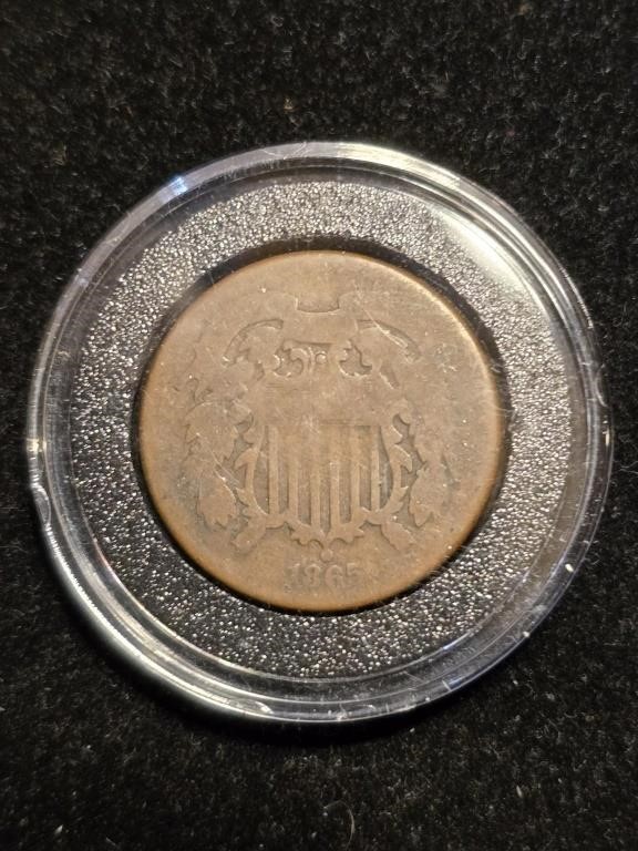 1865 Two Cent Piece