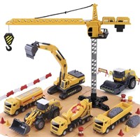 iPlay, iLearn Construction Site Vehicles Toy Set,