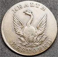 19th Century Phoenix from the Ashes Trade Token