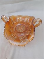 Fenton Butterfly Carnival Glass 2 Handled Bowl