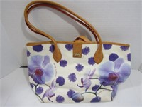 Dooney and Bourke Leather and Canvas Handbag