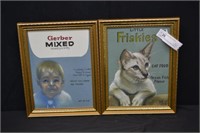 Friskies & Gerber Framed Chaulk Drawings