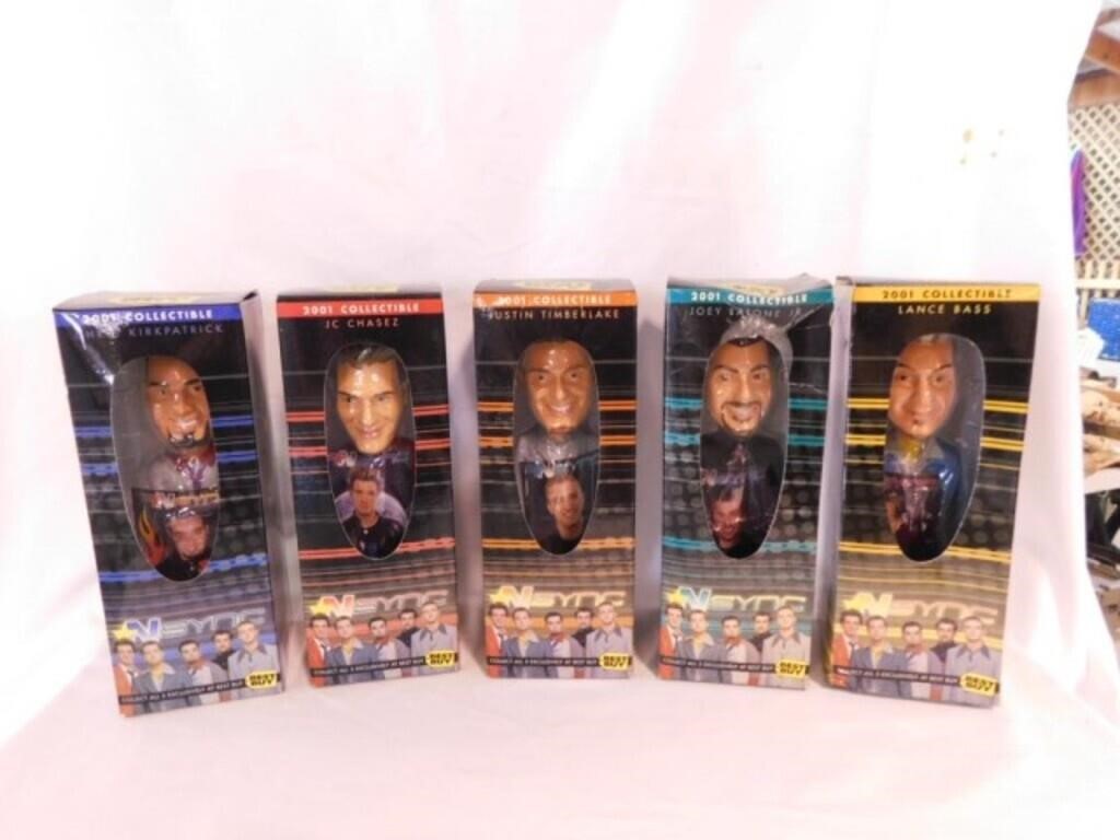 Five 2001 collectible N Sync bobble heads: Justin