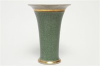 Royal Copenhagen Green Crackle Ceramic Vase