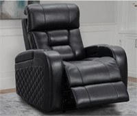 Bronston LEATHER PWR Recliner w/ADJ Head Rest