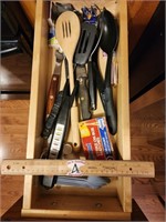 Drawer Contents: Matches, Spatulas, Measuring