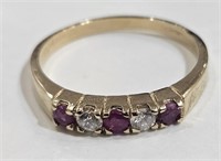 Vintage 14k Ruby Colored Stone Ring