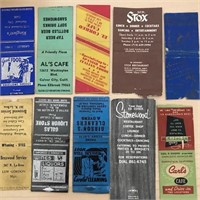 Lot of 10 Matchbook Covers circa 1940's - 50's