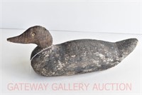 Vintage Painted Wooden Duck: