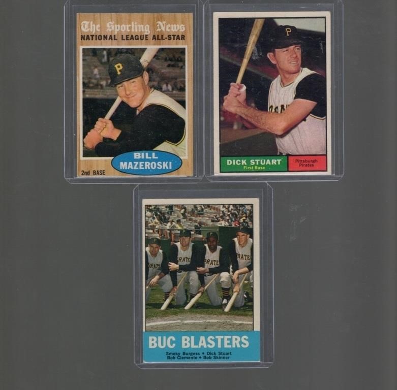 Bill Mazeroski 1962 Topps, 1963 Topps Buc Blasters