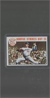 Sandy Koufax 1964 Topps Koufax Strikes Out 15