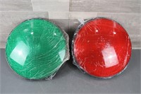 PAIR OF 110V STREET LIGHTS / 12" ACROSS