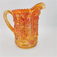 Vintage Marigold Carnival Glass Pitcher