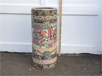 PAINTED CHINESE PORCELAIN UMBRELLA STAND  24"