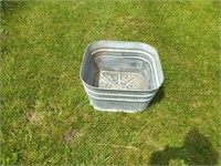 Vintage Galvanized wash tub with drain spout