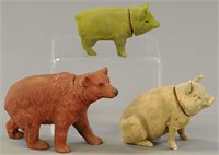 BEAR & TWO PIGS CANDY CONTAINERS