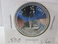1967 Canada Silver half dollar .800