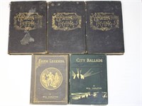 (5) Antique Collectible Books