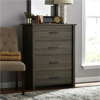 ***Mainstays Hillside 4-Drawer Dresser, Espresso F