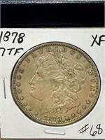 1878 7TF Morgan Dollar-XF