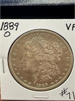 1889 O Morgan Silver Dollar -VF