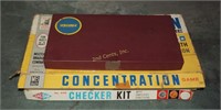 Vtg 60's Concentration Checker Scrabble Games