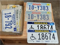 FLAT OF NEBRASKA LICENSE PLATES