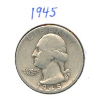 1945 Washington Silver Quarter