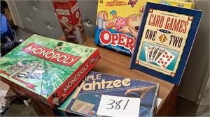 Games, monopoly, operation, connect four, triple