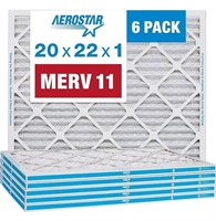 AEROSTAR, MERV 11 AIR FILTERS, 20 X 22 X 1 IN.